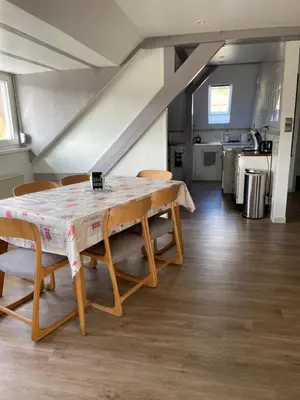 Cuisine ou kitchenette dans l'établissement Gîte spacieux, lumineux et très cosy
