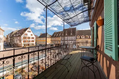 Balcon ou terrasse dans l'établissement Au Bonheur des Anges Appartement 2 chambres avec terrasse