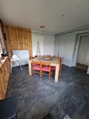 Coin salon dans l'établissement Chalet La Zaubette 8 personnes