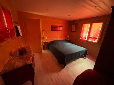 Un ou plusieurs lits dans un hébergement de l'établissement chalet vosgien