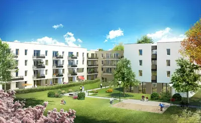 Jardin de l'établissement Domitys L'organdi