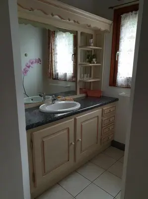 Cuisine ou kitchenette dans l'établissement châlet