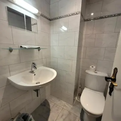 Salle de bains dans l'établissement Hotel du lac des Corbeaux