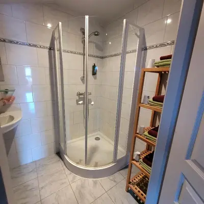 Salle de bains dans l'établissement Hotel du lac des Corbeaux