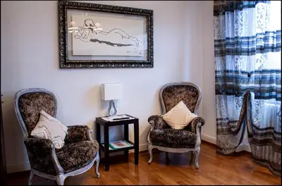 Coin salon dans l'établissement B&B 