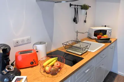 Cuisine ou kitchenette dans l'établissement La stub de la Petite Venise