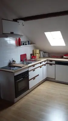 Cuisine ou kitchenette dans l'établissement Gite En Alsace