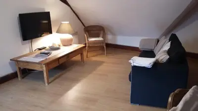 Télévision ou salle de divertissement dans l'établissement Gite En Alsace