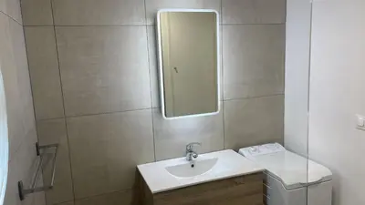 Salle de bains dans l'établissement Le Gîte au bord du Lac