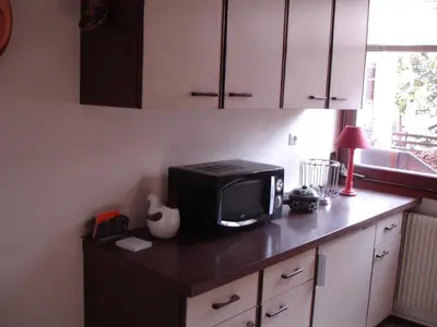 Cuisine ou kitchenette dans l'établissement Patio