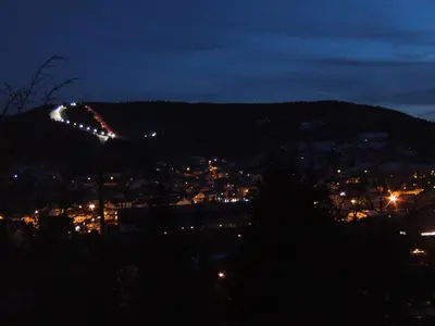 Vue générale sur la montagne ou vue sur la montagne depuis le chalet