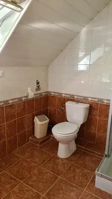 Salle de bains dans l'établissement Au pied du Markstein