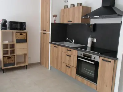Cuisine ou kitchenette dans l'établissement l'ecureuil