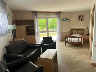 Coin salon dans l'établissement Hotel Résidence La Gioia