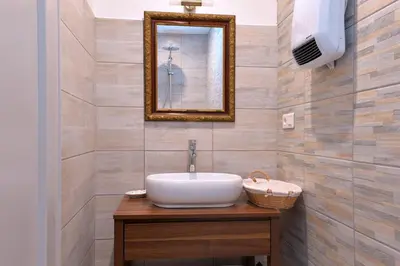 Salle de bains dans l'établissement Les couleurs de Vauban