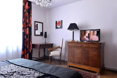 Un ou plusieurs lits dans un hébergement de l'établissement Les couleurs de Vauban