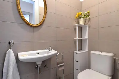 Salle de bains dans l'établissement Les couleurs de Vauban