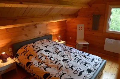 Un ou plusieurs lits dans un hébergement de l'établissement Chalet Les Prés