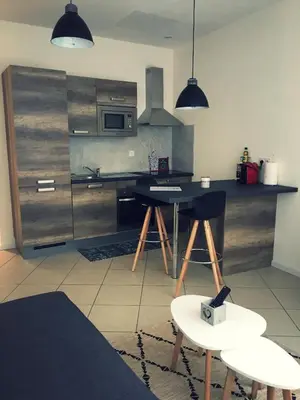 Cuisine ou kitchenette dans l'établissement L'Ours