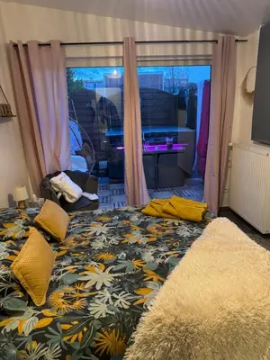 Un ou plusieurs lits dans un hébergement de l'établissement Gîte & Spa CASANOU