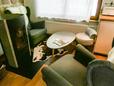 Coin salon dans l'établissement Villa Rosa Trois Epis