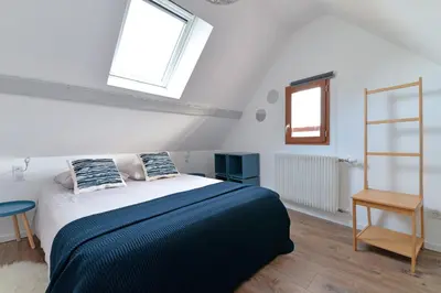 Un ou plusieurs lits dans un hébergement de l'établissement Appartement L'Authentique de la Petite Venise