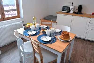 Cuisine ou kitchenette dans l'établissement Appartement L'Authentique de la Petite Venise
