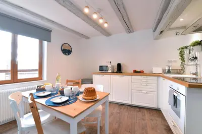 Cuisine ou kitchenette dans l'établissement Appartement L'Authentique de la Petite Venise