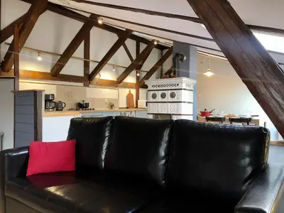 Cuisine ou kitchenette dans l'établissement La Clé d'Alsace