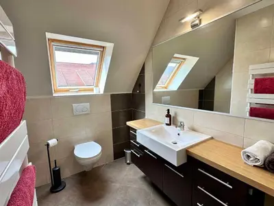 Salle de bains dans l'établissement Les Chambres Du Vignoble