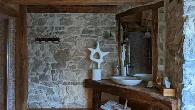 Salle de bains dans l'établissement La Maison d'Artgile