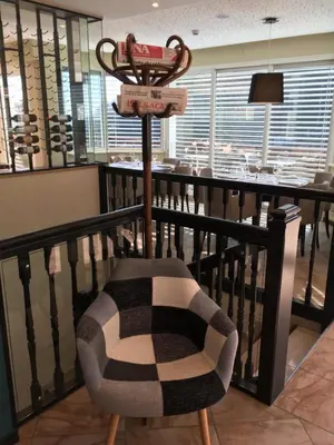 Coin salon dans l'établissement Hotel Restaurant au Floridor
