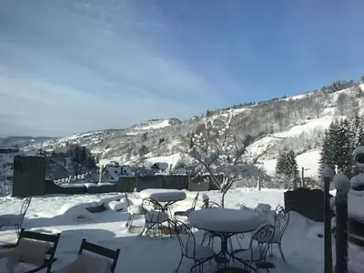 Vue générale sur la montagne ou vue sur la montagne depuis le B&B/chambre d'hôtes