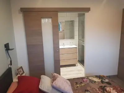 Salle de bains dans l'établissement La Ferme Du Levant