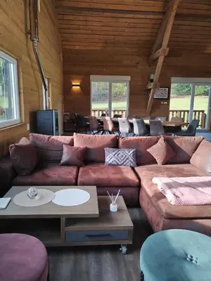 Coin salon dans l'établissement La Ferme Du Levant
