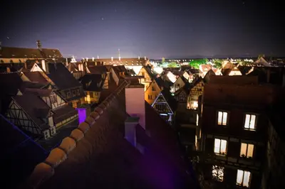 Vue générale sur Colmar ou vue de la ville depuis l'appartement