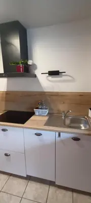 Cuisine ou kitchenette dans l'établissement Chambres d'Hôtes Arnold