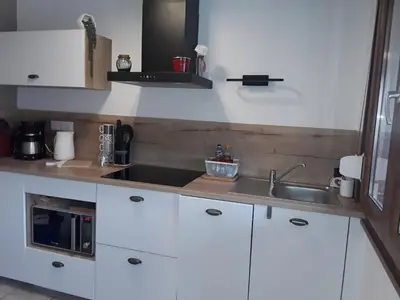 Cuisine ou kitchenette dans l'établissement Chambres d'Hôtes Arnold