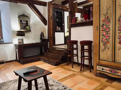 Cuisine ou kitchenette dans l'établissement Gîte Le Chemin de Ronde
