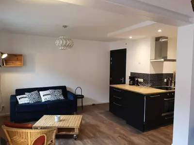 Cuisine ou kitchenette dans l'établissement À La Cour de Ribeauvillé avec garage