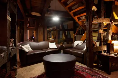 Coin salon dans l'établissement Auberge Saint Laurent