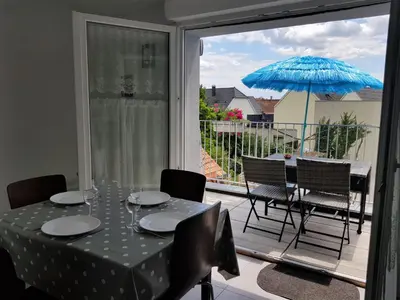 Balcon ou terrasse dans l'établissement Au Gré de l'ill 'l'ill'