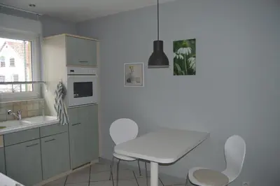 Cuisine ou kitchenette dans l'établissement Au Pays de la Potasse