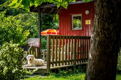 Jardin de l'établissement Chalets de la Wormsa