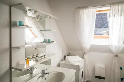 Salle de bains dans l'établissement Gîtes & Chambes d'Hôtes Fugler