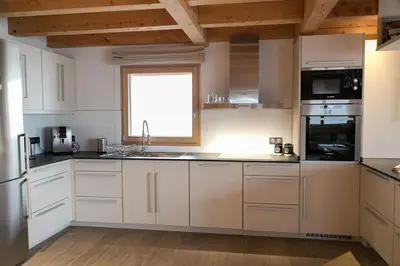 Cuisine ou kitchenette dans l'établissement La Datcha de Liza
