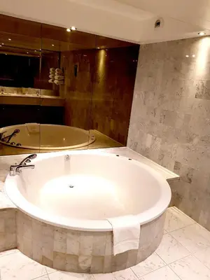 Salle de bains dans l'établissement Kyriad Prestige Mulhouse - Basel