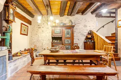 Coin salon dans l'établissement Gite Chez Marcel