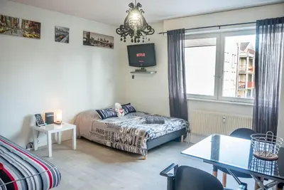 Coin salon dans l'établissement Travel Homes - The EastSide, Parking and downtown