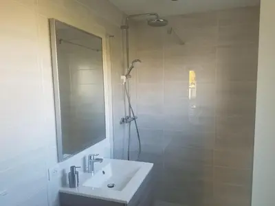 Salle de bains dans l'établissement Les mésanges de l'Ill